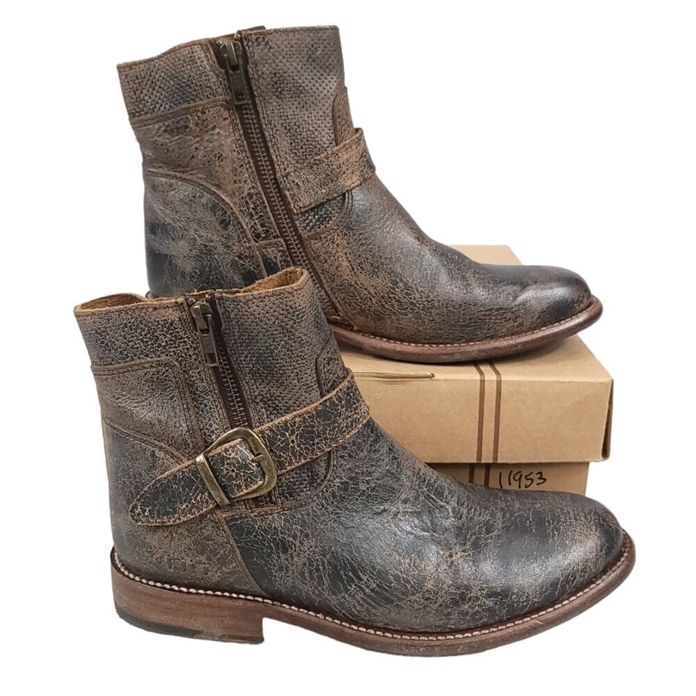 Bed Stu Becca Short Boot Black Lux Coastal Cowgirl Western Boho Ankle Bo… - Picture 4 of 13
